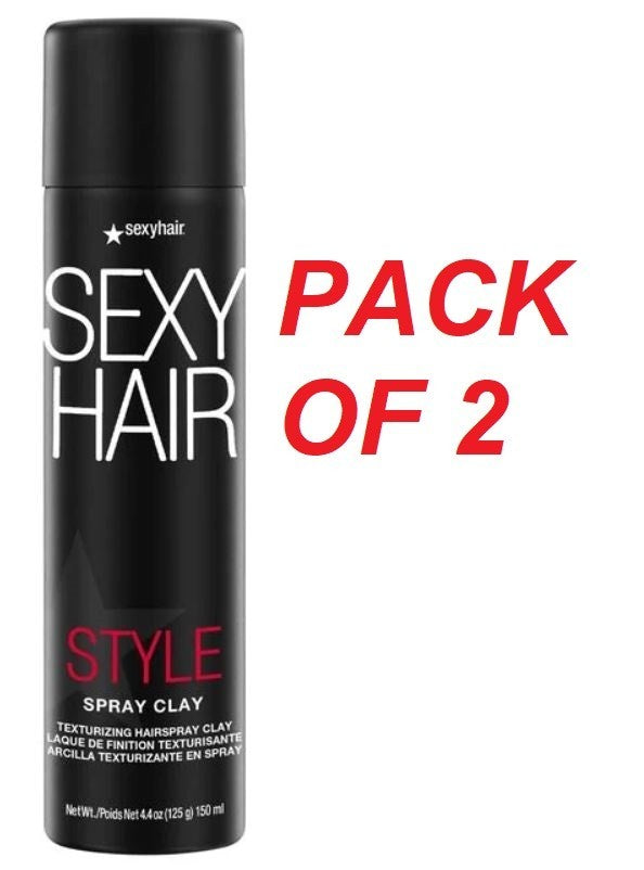 Texturizing Hair Spray Clay - Matte Finish, Flexible Hold, 4.4 oz (Pack of 2)