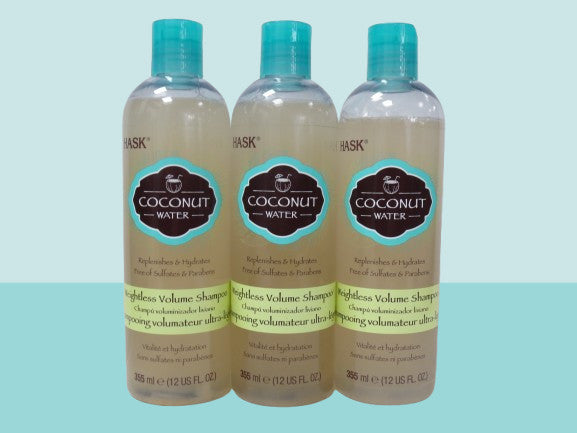 Hask Coconut Water Weightless Volume Shampoo - 12 oz Pack of 3