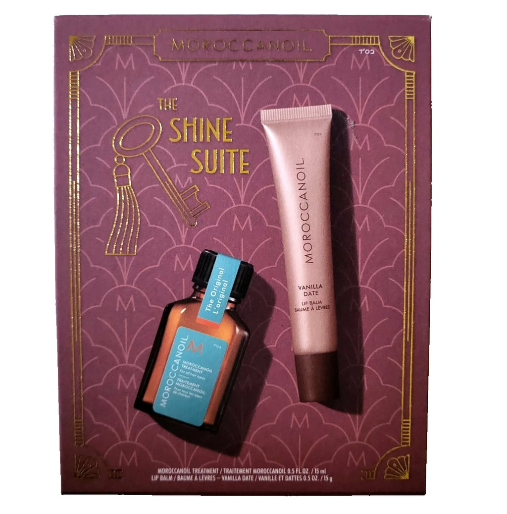 Moroccanoil Hair Treatment & Lip Balm Gift Set - Classic Oil + Vanilla Date