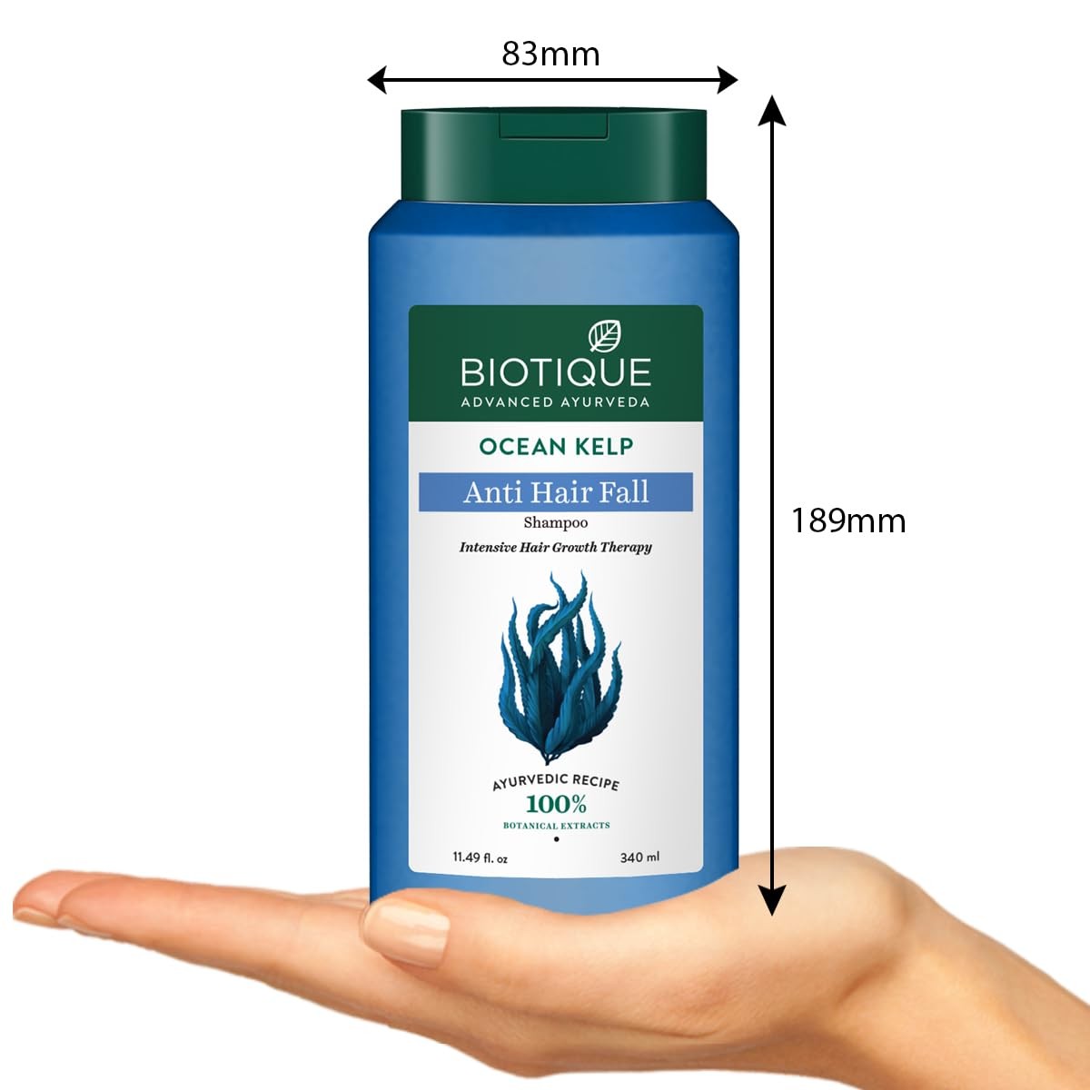 Ocean Kelp Anti Hairfall Shampoo for Hair Growth - Botanical & Shine 340ml