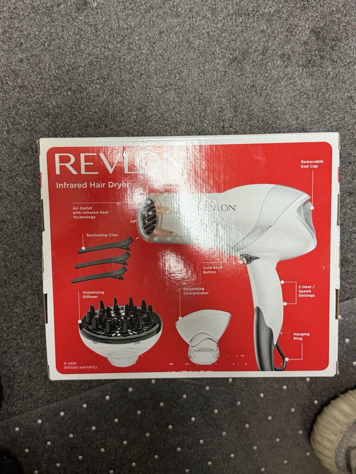 Infrared Hair Dryer with Clips - 1875W Professional Styling Tool