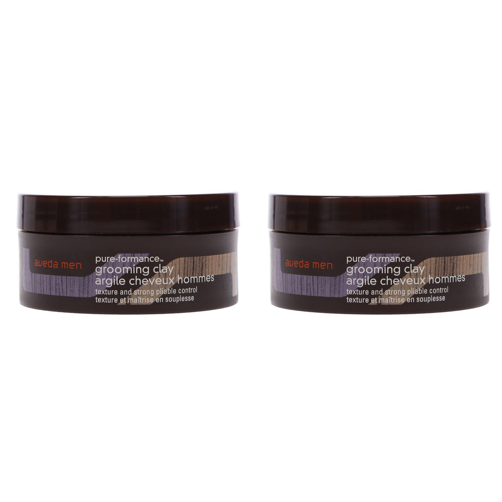 Men's Grooming Clay 2.6 oz - Texturizing Hair Clay for Men, 2 Pack
