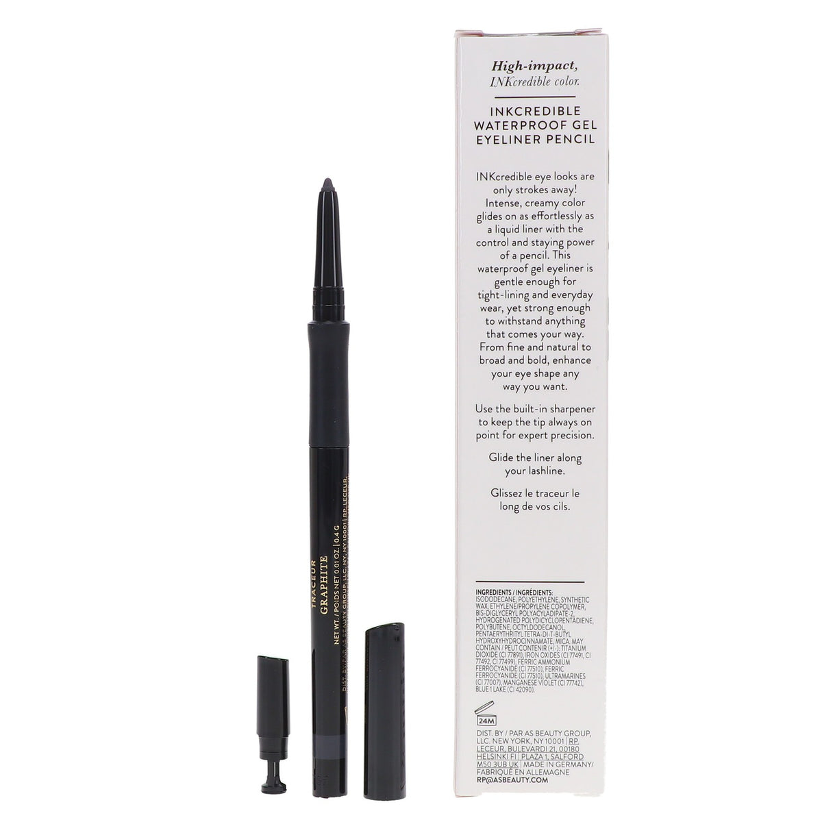 INKcredible Waterproof Gel Eyeliner Pencil Graphite - 0.01 oz