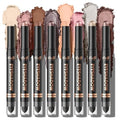 8 Color Waterproof Dual-Ended Eyeshadow Stick Set - Long Wear & Easy Application