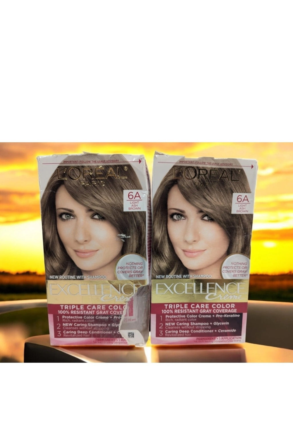 Permanent Hair Color Light Ash Brown #6A - 2 Pack | Hair Dye