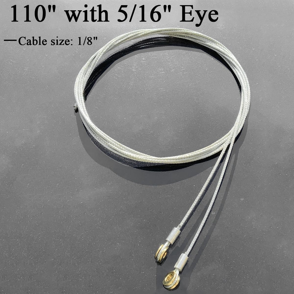 110" Alloy Steel Truck/Trailer Roll-Up Door Cables Kit 5/16" Eye - 2 Pack