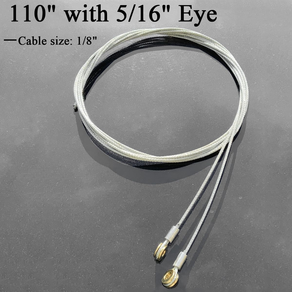110" Alloy Steel Truck/Trailer Roll-Up Door Cables Kit 5/16" Eye - 2 Pack