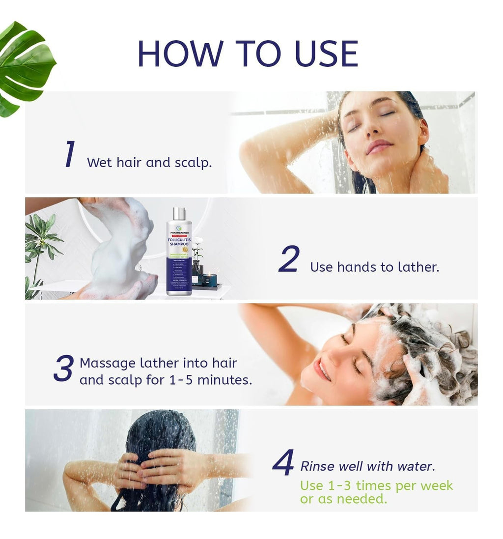 Anti-Fungal Shampoo for Folliculitis & Psoriasis - Soothes Dry Scalp Relief