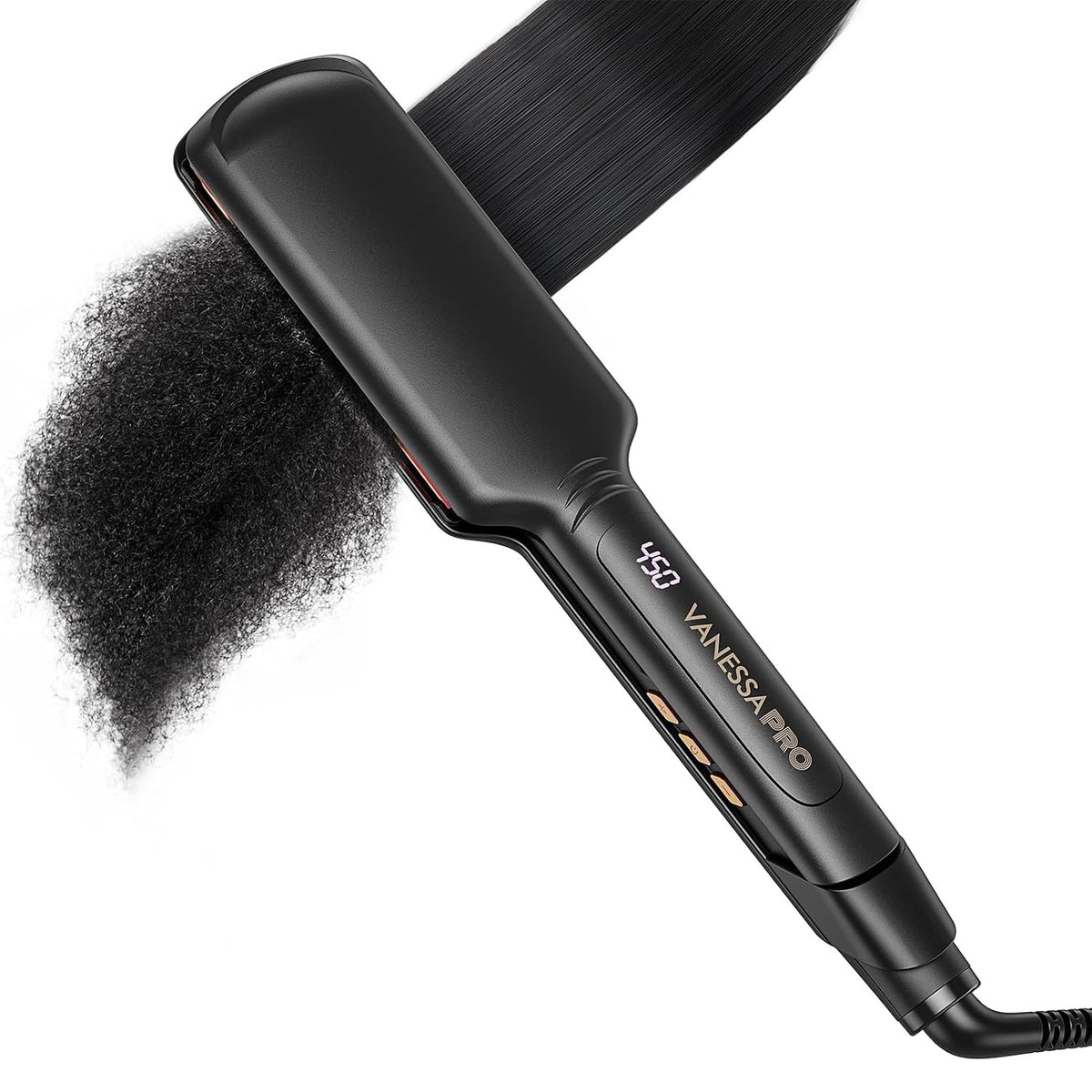 Titanium Flat Iron for Thick Hair - 2 Inch Salon-Style Hair Straightener