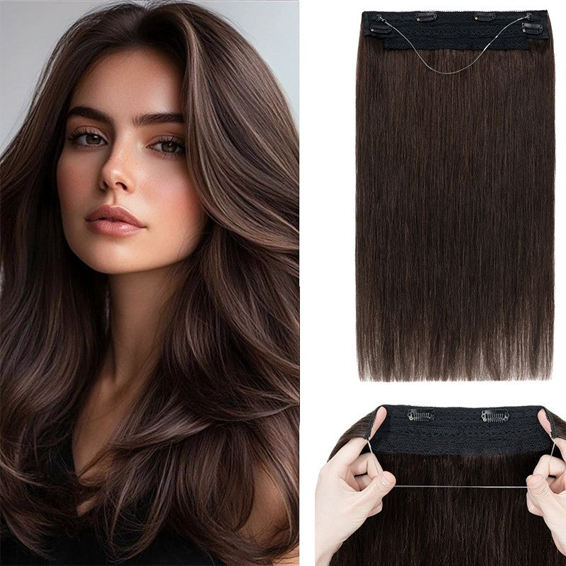 Clip-In Remy Human Hair Extensions with Invisible Wire - Thick Balayage