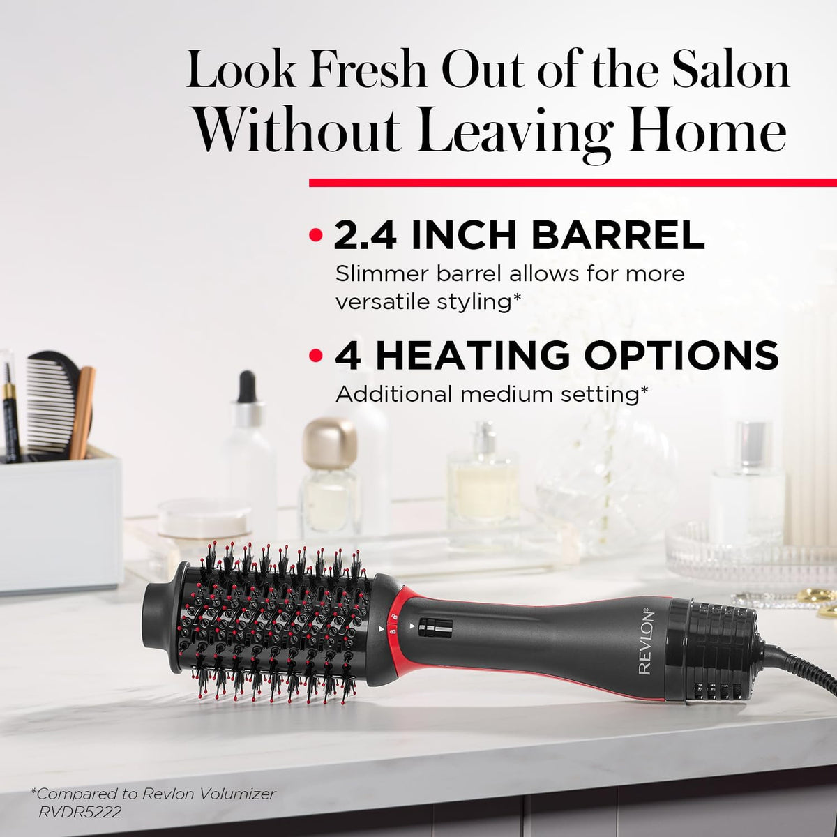 Revlon One-Step Volumizer Hair Dryer & Styler - 2.4 Inch Barrel, Black