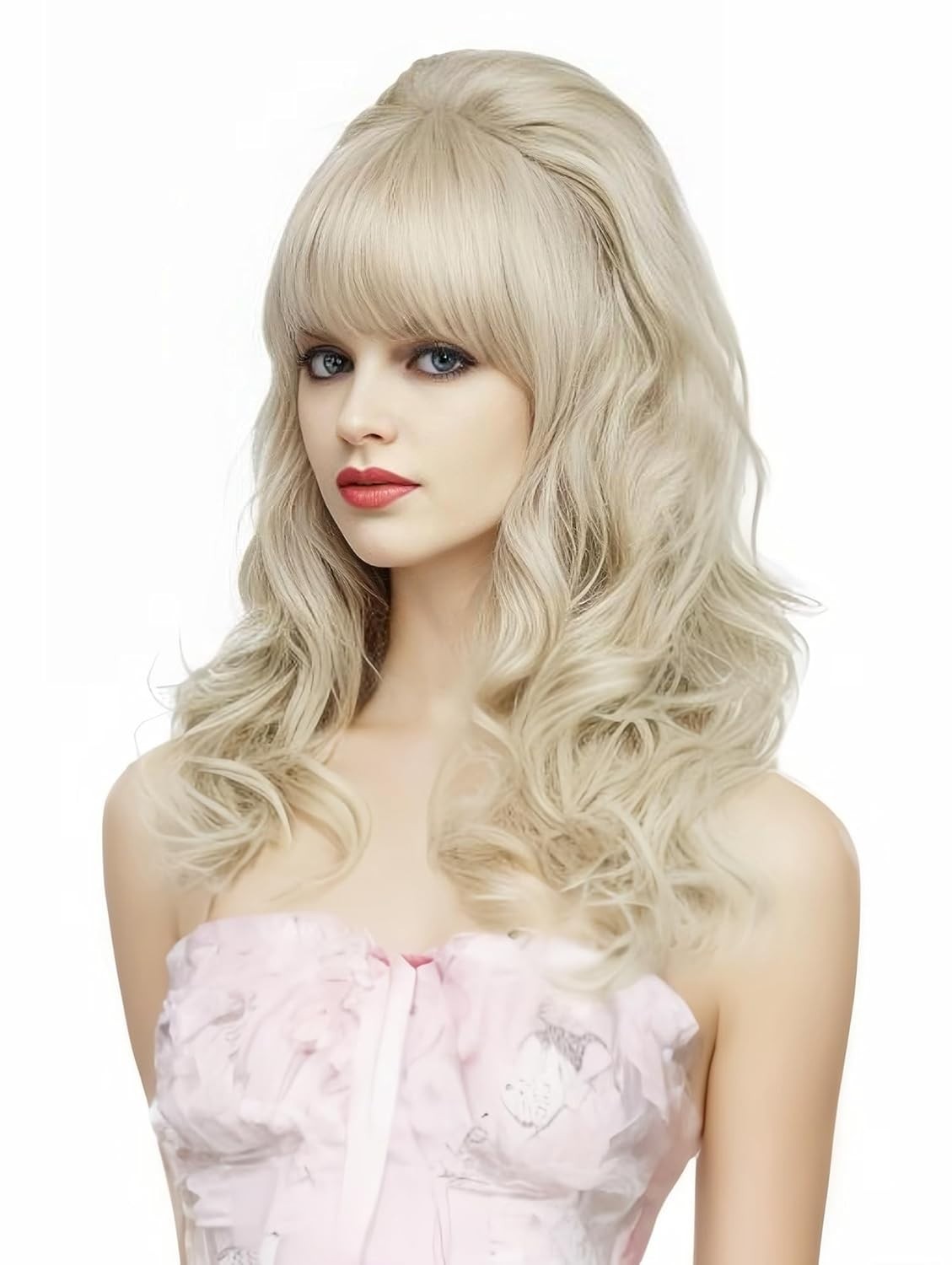 Blonde Long Wavy Wig for 80s Costume Halloween Party and Cosplay