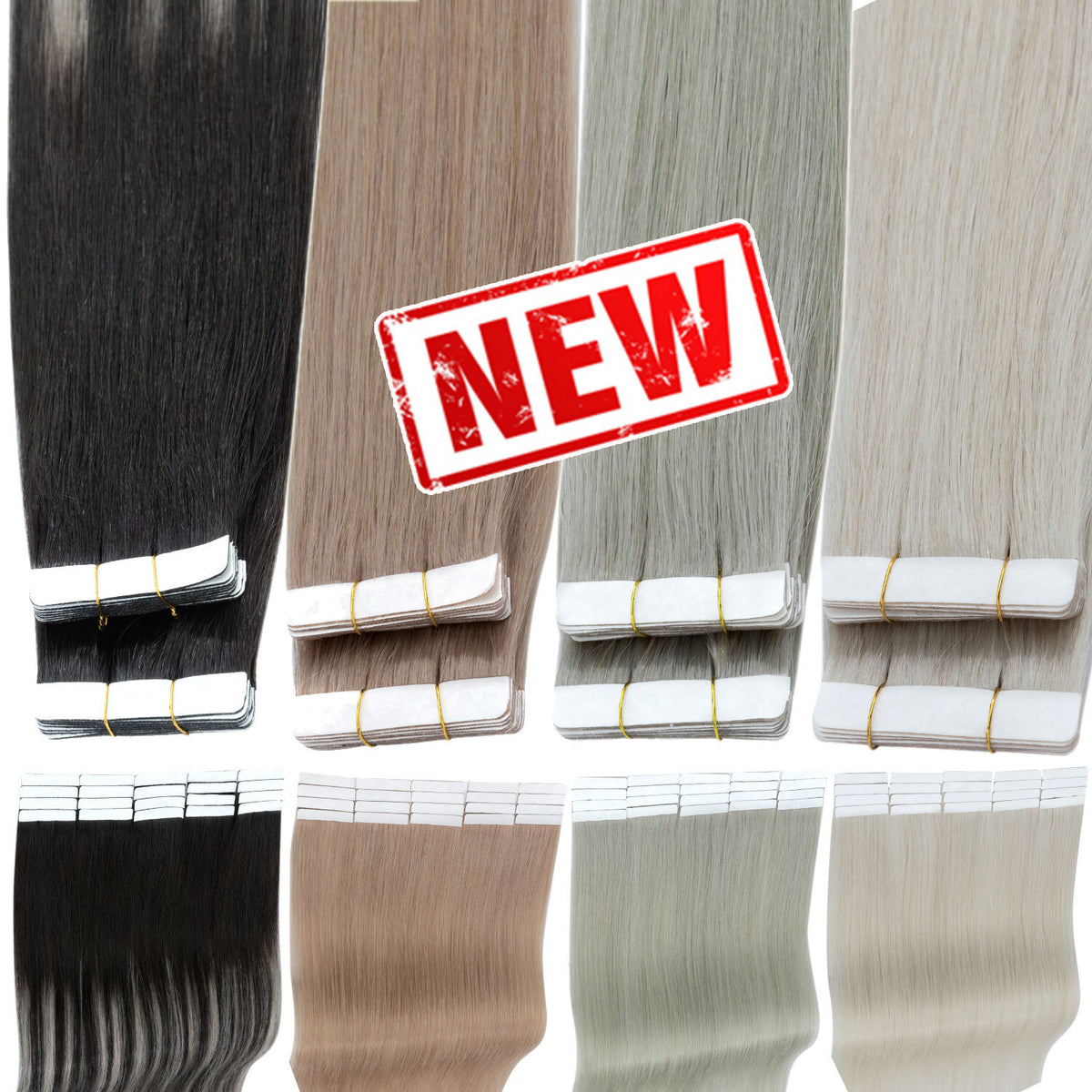 Tape in Hair Extensions 100% Remy Human Hair Balayage Ombre Long & Thick