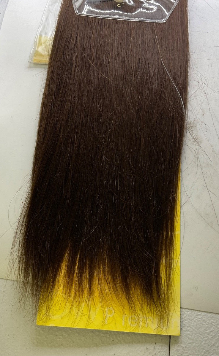 14-Inch Human Hair Yaki Hair Extensions Set - Color 4, Pack of 4