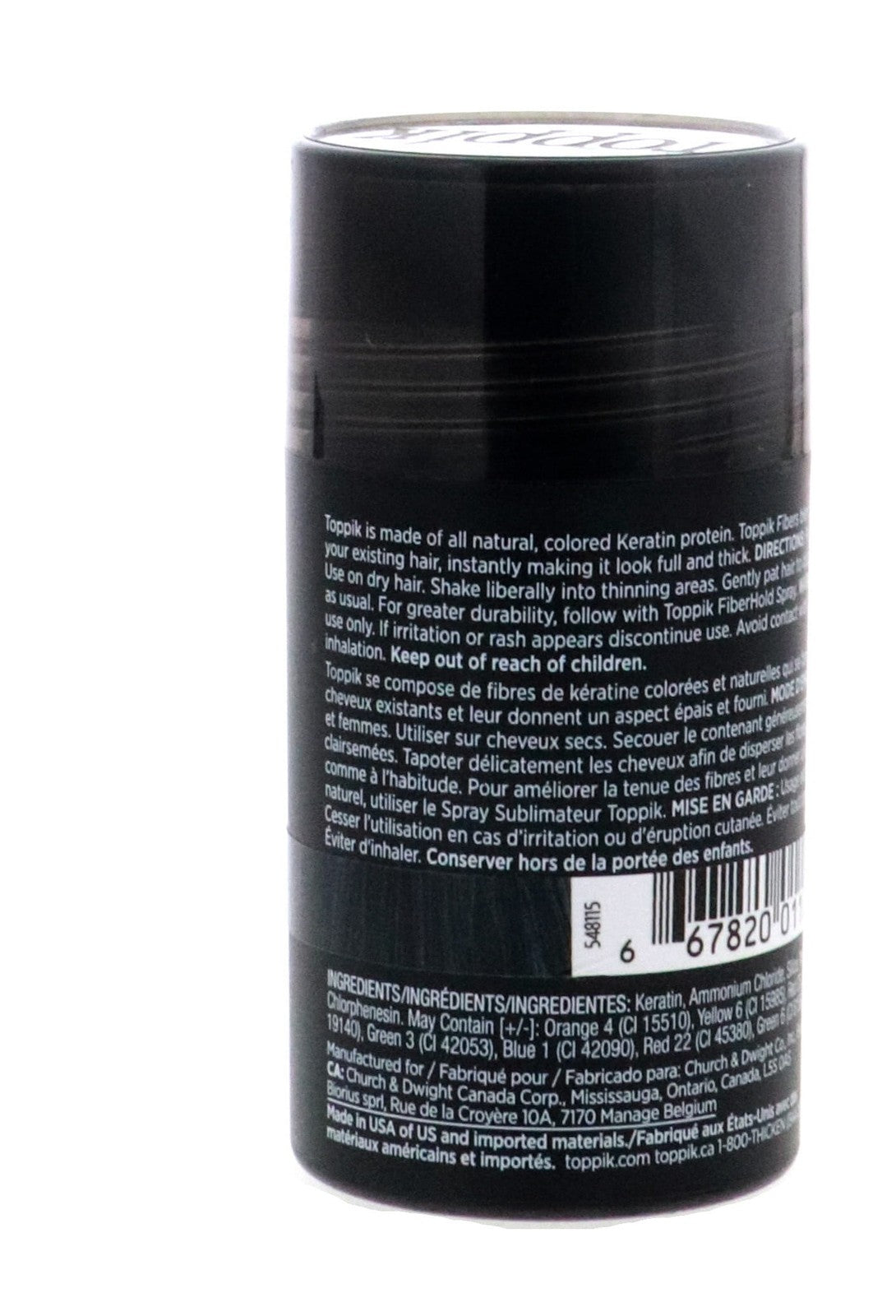 Hair Building Fibers Black 0.42 oz - 2 Pack for Thicker, Natural-Looking Hair
