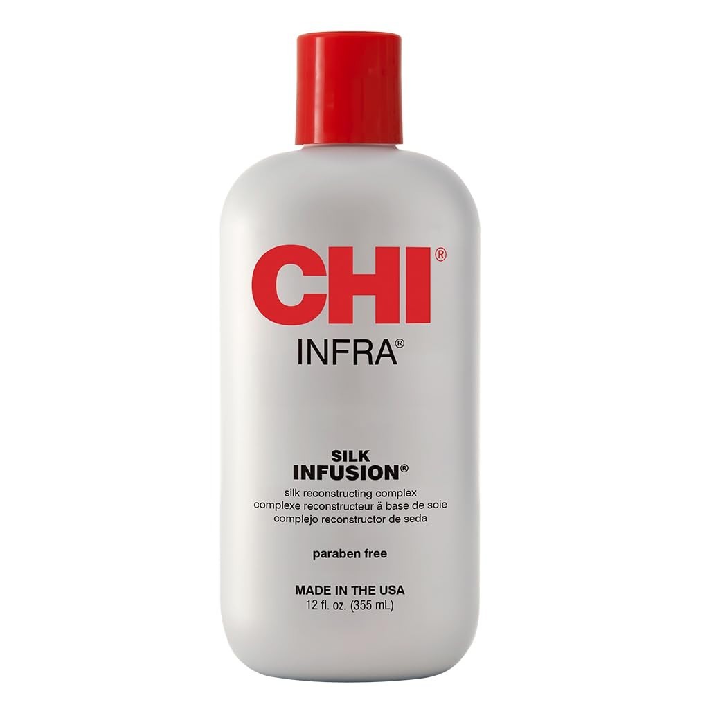 CHI Infra Silk Infusion Leave-In Hair Treatment - Strengthen & Shine - 12 Oz