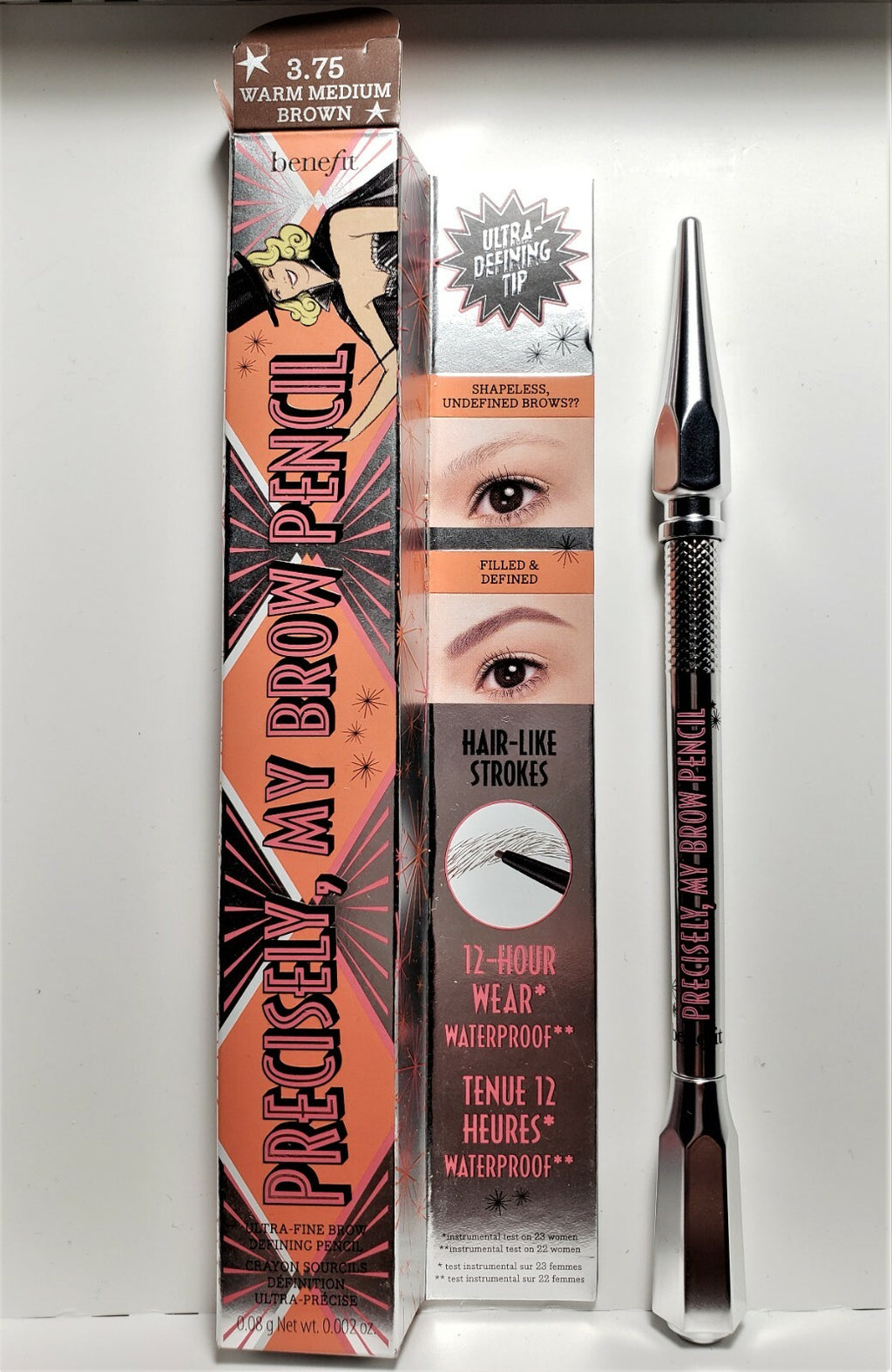 Precisely My Brow Pencil Waterproof Eyebrow, Warm Medium Brown 3.75