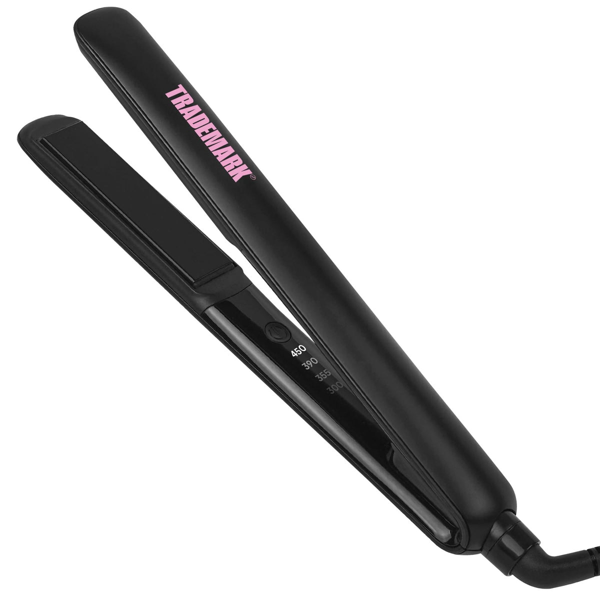 Ceramic Hair Straightener 1 Inch Flat Iron for Smooth Styling - Black