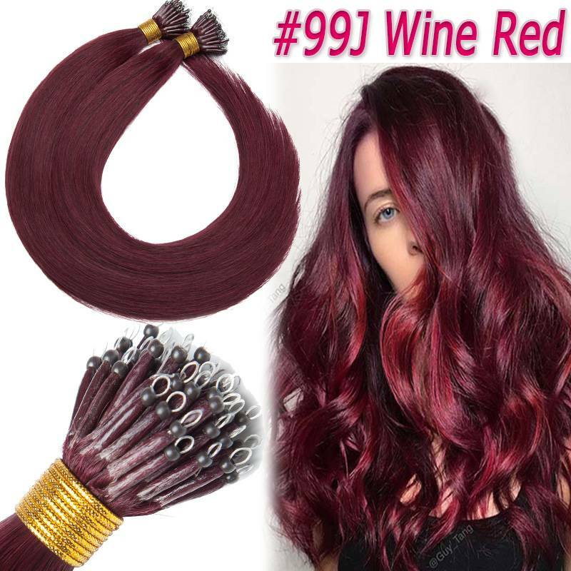 Thick Nano Ring Hair Extensions - Micro Link Bead Tips, Remy Human Hair