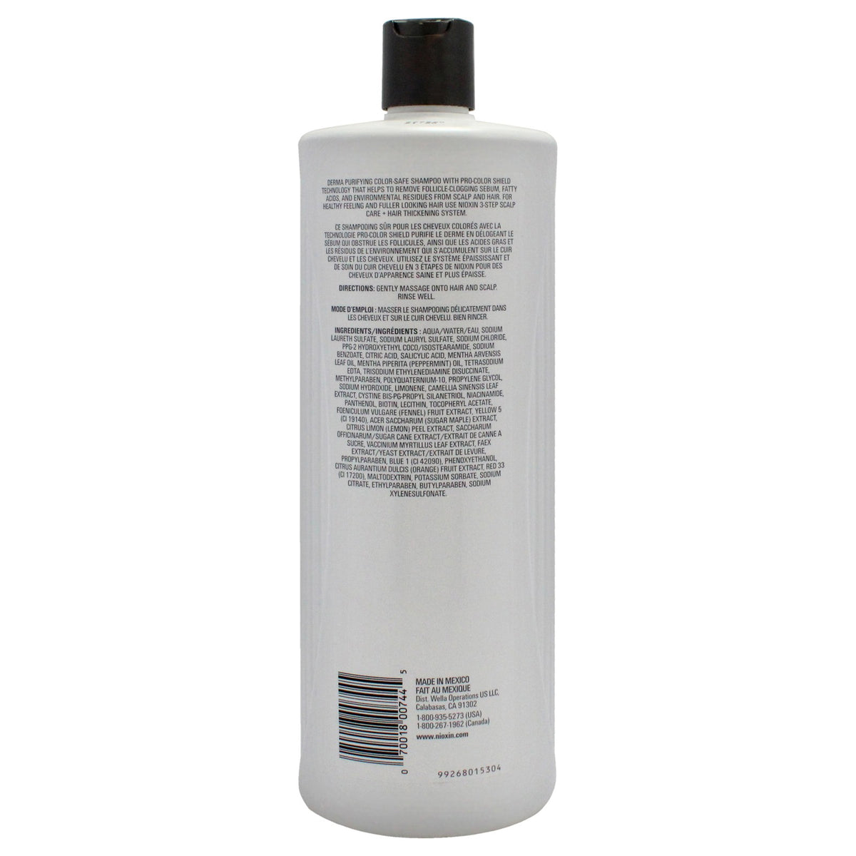 Unisex Hair Thickening Shampoo 33.8 oz for Color Treated & Thinning Hair