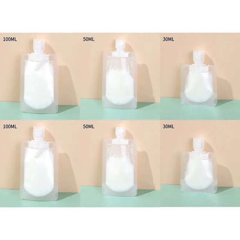 10 Pack Travel Toiletry Pouches TSA Approved Refillable Portable Organizer