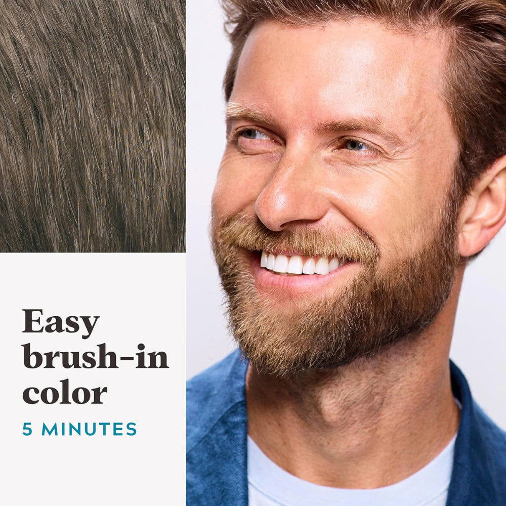 Beard & Mustache Coloring Kit for Gray Hair - Medium Brown 3 Pack