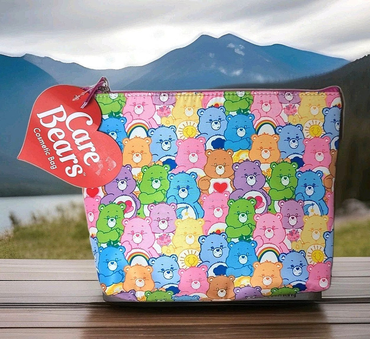 Care Bears Makeup Bag - Zipper Closure Cosmetic Pouch for Travel & Gift