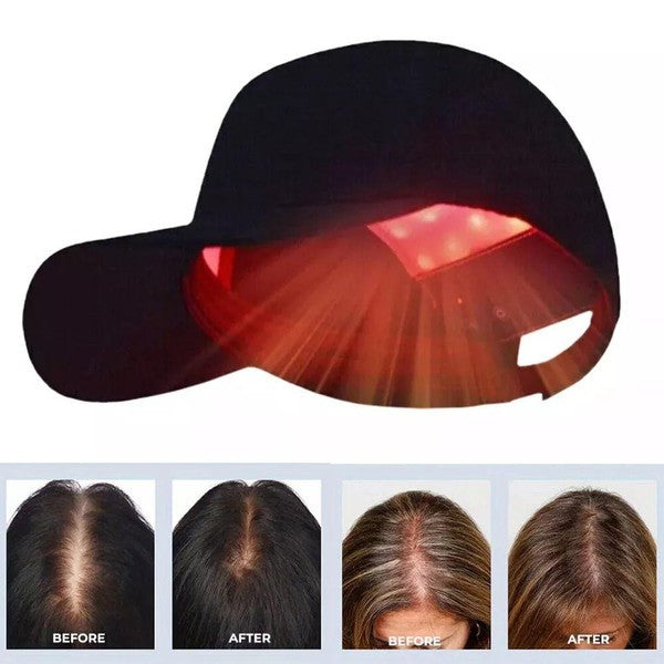 Red LED Light Therapy Hat for Hair Loss & Regrowth - 650nm 630nm 470nm