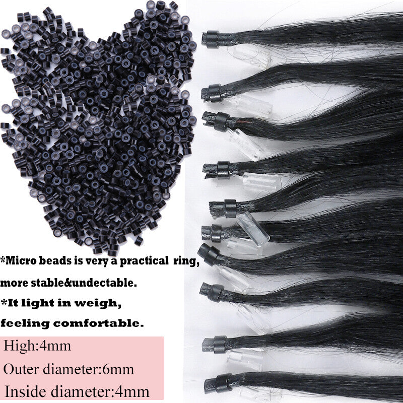 Micro Ring Hair Extensions - Remy Human Hair Beads & Loop Links