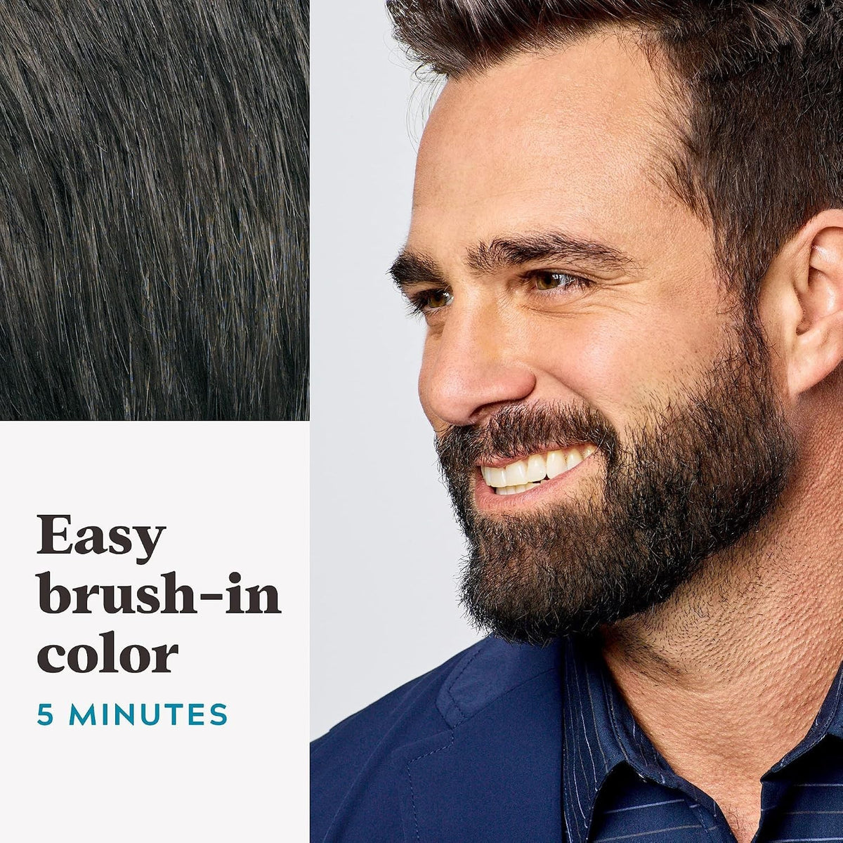 Mustache & Beard Dye Dark Brown M-45 with Brush - 3 Pack