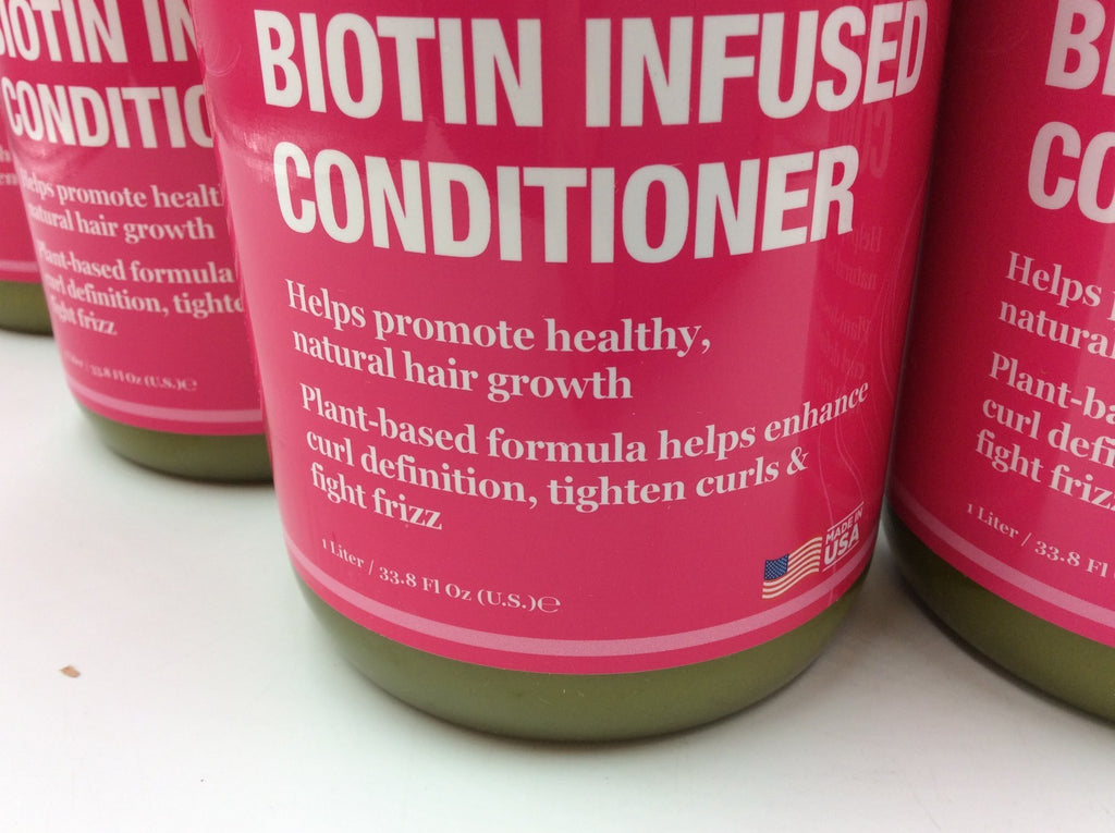 Biotin Curl Conditioner for Hair Growth & Definition - 33.8oz, Case of 6
