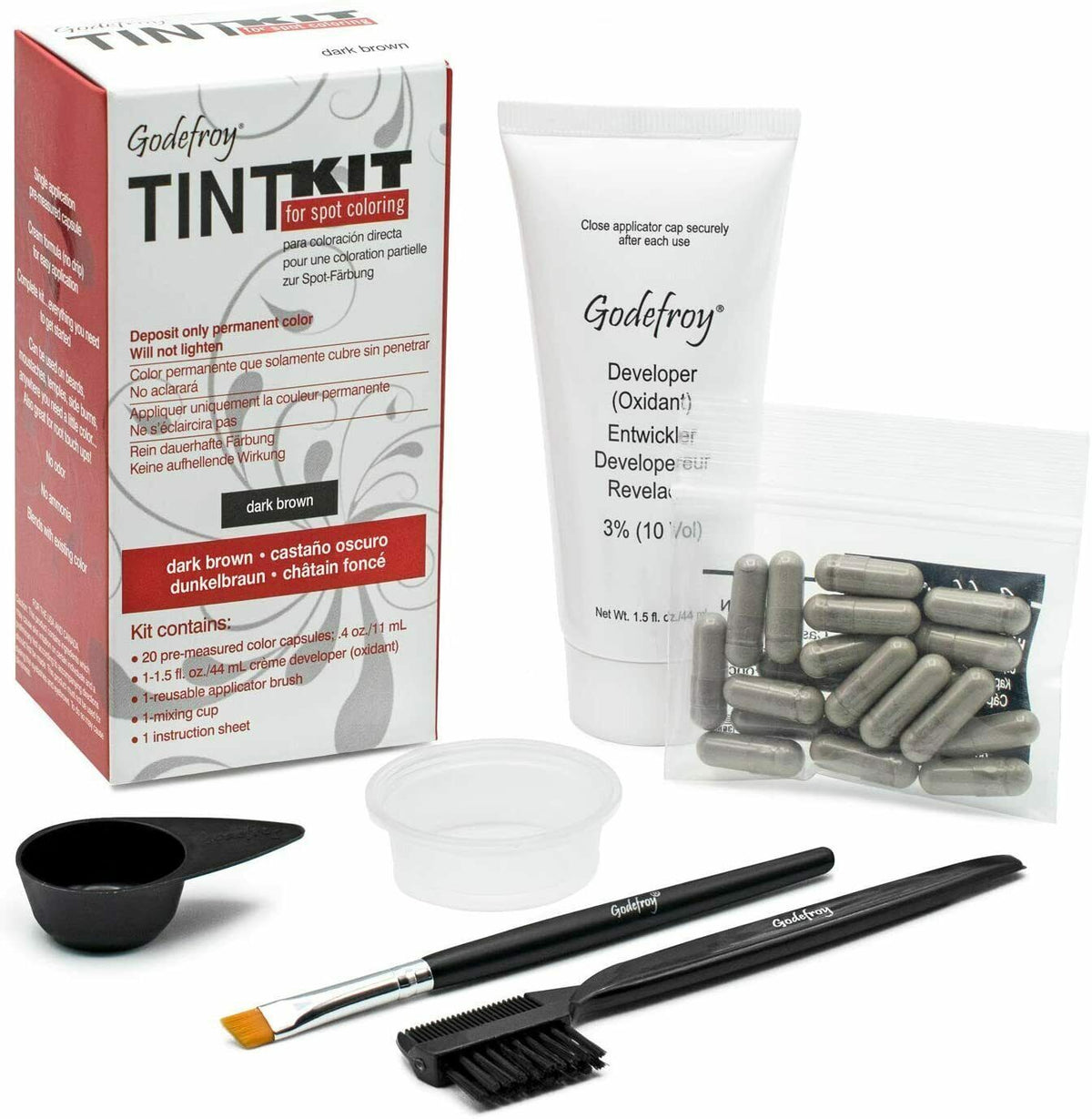 Hair Color Tint Kit for Gray Coverage — Up to 6 Weeks, 20 Applications