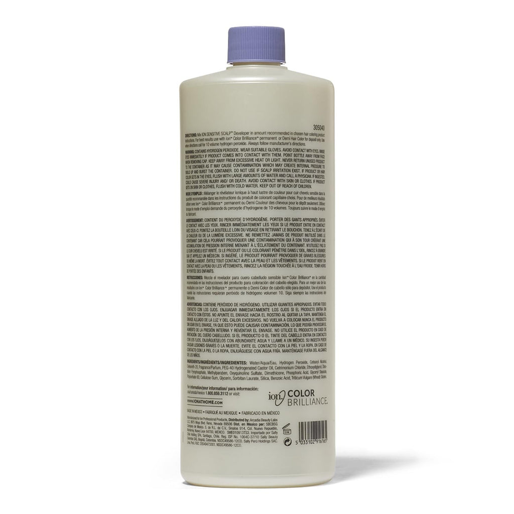 Ion Sensitive Scalp 10 Volume Creme Developer - 32 oz, Ionic Buffers
