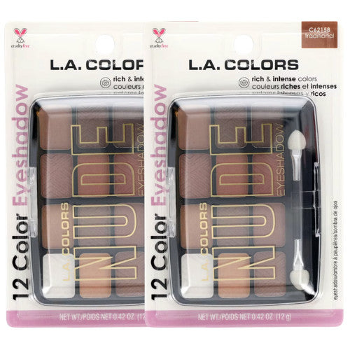 12-Color Eyeshadow Palette - Multiple Shades & Application Brush Included