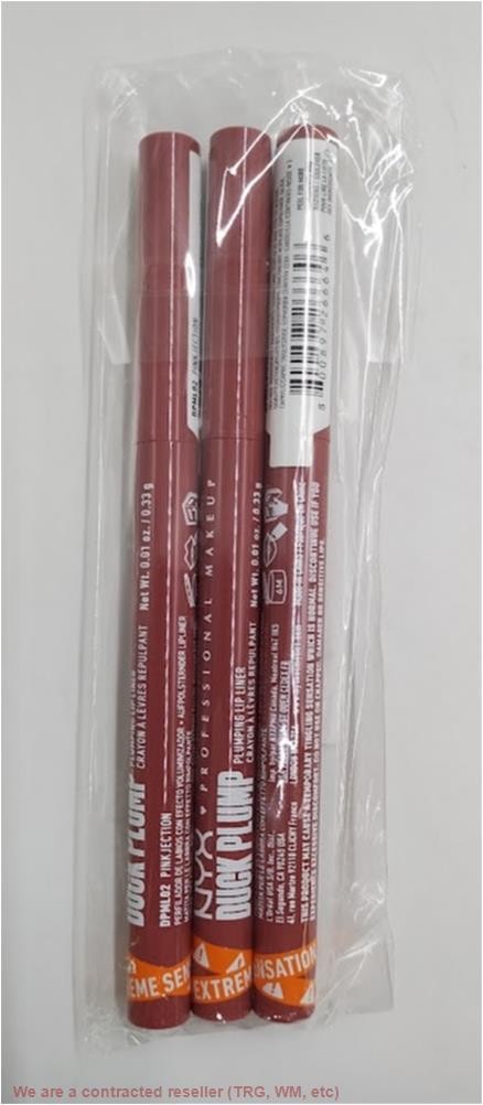 NYX Plump Lip Liner - Pinkjection, Duck Plump Collection, 0.01oz (Set of 3)