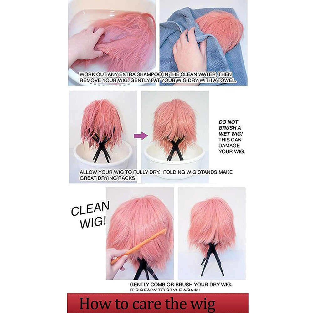 Women's Short Orange Wavy Cosplay Wig with Accessories - Halloween Costume