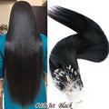 Human Hair Extensions Micro Loop Bead Rings - Real Remy Hair, Multiple Colors & Lengths