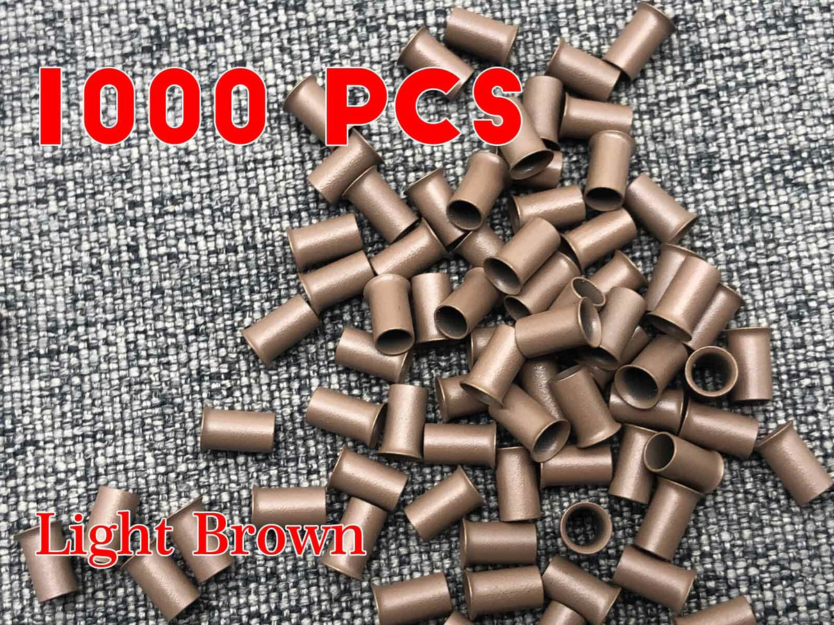 1000PCS Hair Extension Micro Link Beads Copper Tube Rings Jewelry