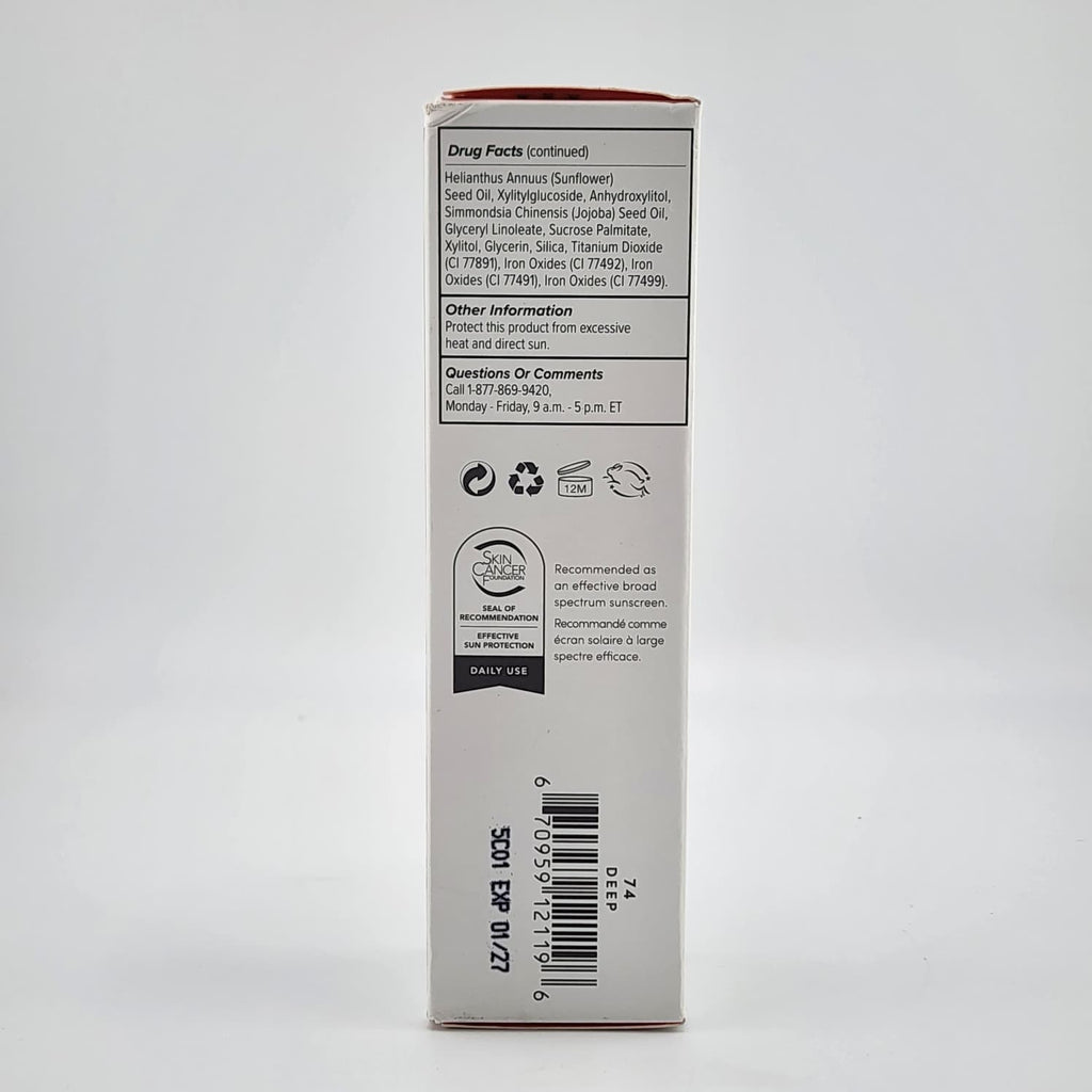 Liquid Foundation SPF30 - Deep 74, 30ml, Lightweight, Buildable Coverage