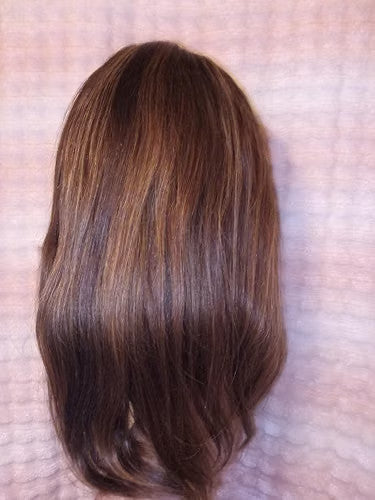 Queen Virgin Remy Hair Straight Wig with Bangs 180% Density Lace Front P4/30/27