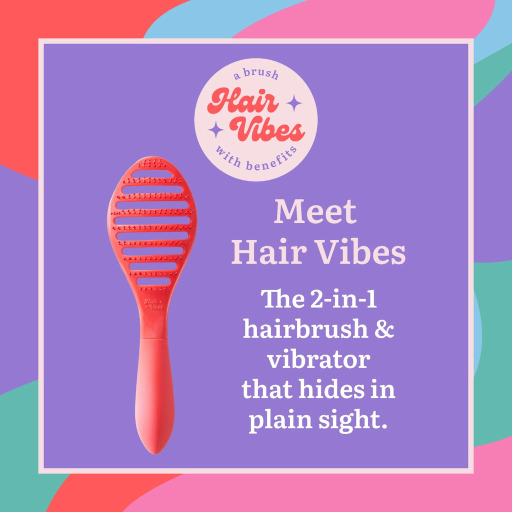 Discreet Hairbrush Vibrator - 2-in-1 Waterproof Personal Massager