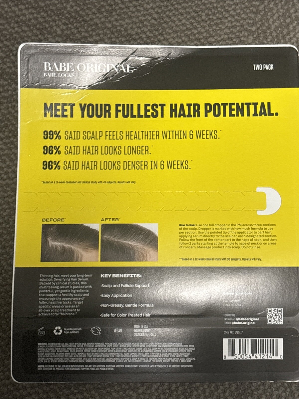 Densifying Hair Serum for Thicker Hair | 2 Bottles 3.52 Oz