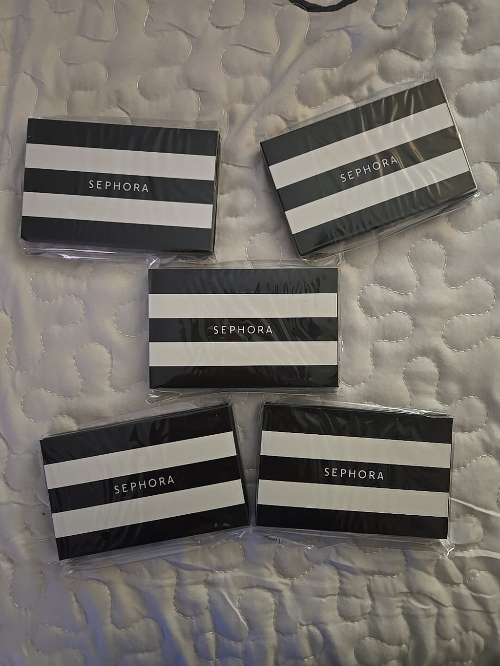 Sephora Compact Mirror Set - Hinged with Magnifying and Regular Mirrors, Gift Box