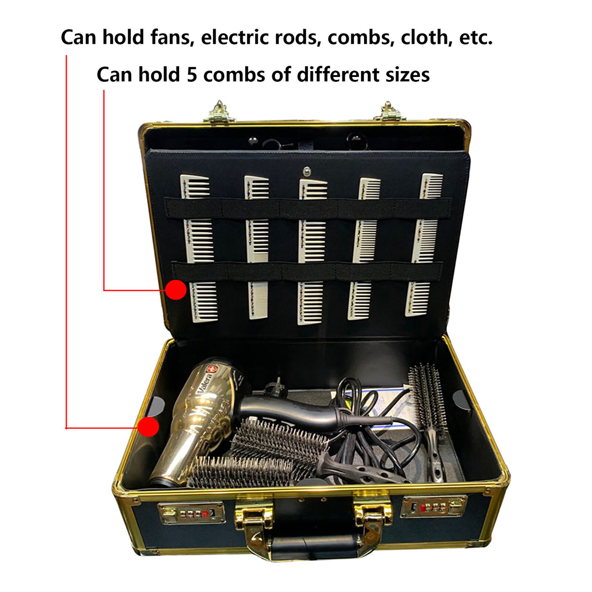 Professional Barber & Stylist Tool Case with Lock, Large Capacity Portable Organizer