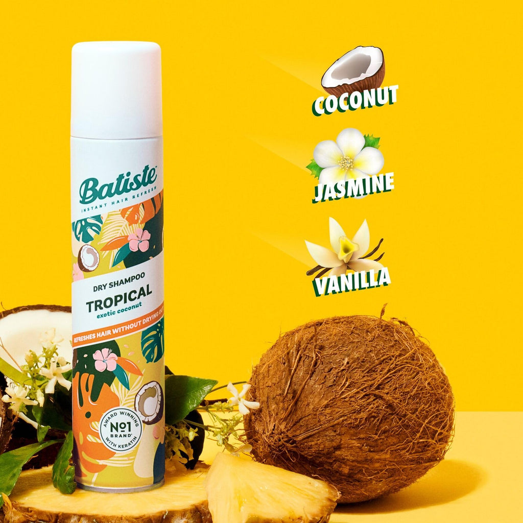 Batiste Tropical Dry Shampoo Waterless Hair Spray 3.81oz 3 Pack