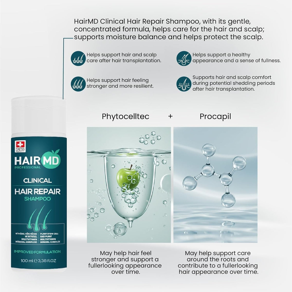 Post-Transplant Hair Care Set - Shampoo & Moisturizing Foam for Scalp