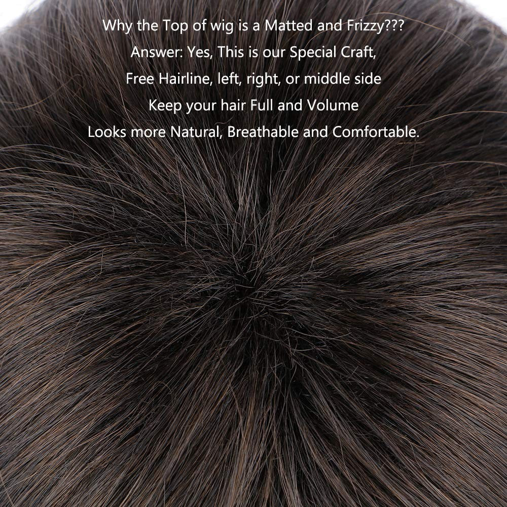 Brown Pixie Wig with Bangs - Natural Short Synthetic Hair for Daily Wear