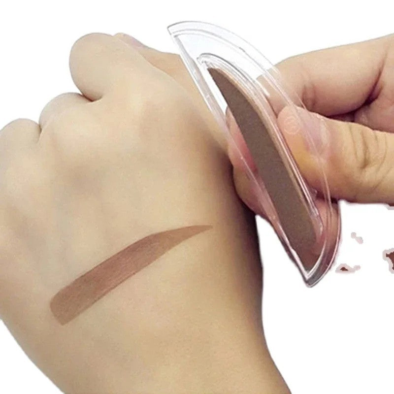 Waterproof Eyebrow Stamp Kit with Powder & Dual Shapes for Natural & Defined Brows