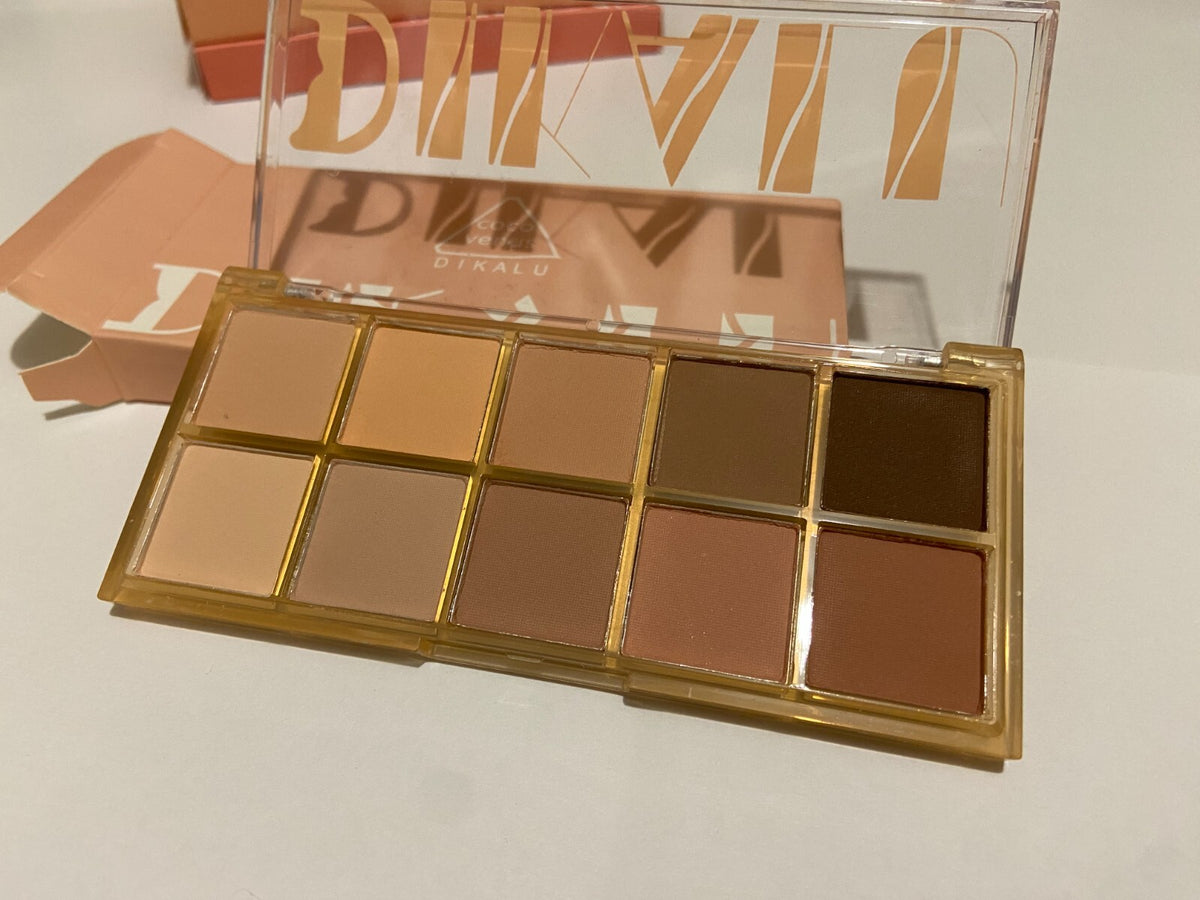 10-Color Glitter Eyeshadow Palette & Makeup Set - Vibrant Eye Makeup Collection