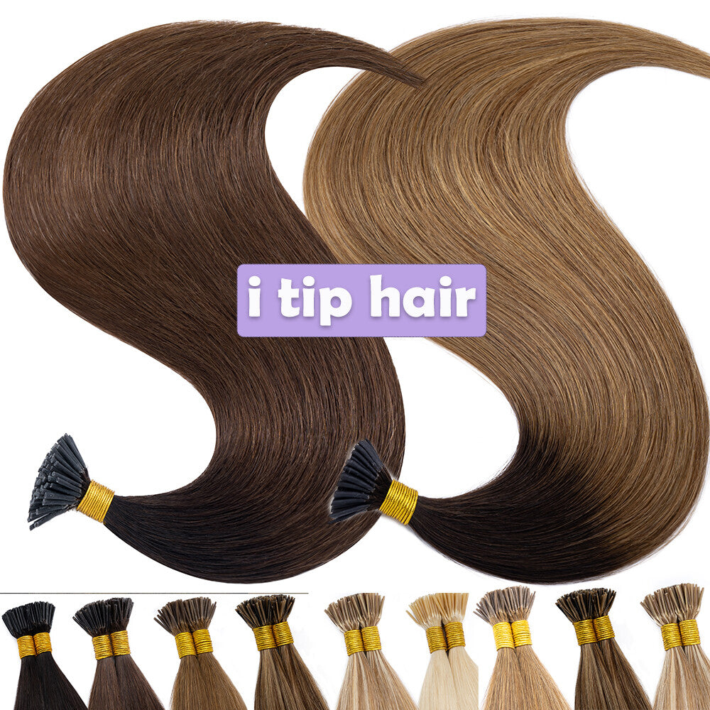 Remy Human Hair Extensions Micro Tip I Tip Keratin Bond 50-200 Strands